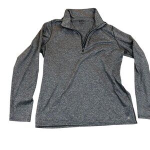 Eastern Mountain Sports EMS Women's Athletic Top M Quarter-Zip Long Sleeve Gray